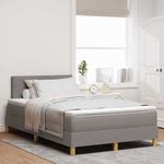 Casa si Gradina - Mobilier - Paturi si accesorii - Paturi - Pat cu tablie cu saltea & LED taupe 120x190 cm tesatura - Infinity.ro