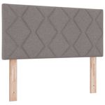 Casa si Gradina - Mobilier - Paturi si accesorii - Paturi - Pat cu tablie cu saltea & LED taupe 120x190 cm tesatura - Infinity.ro