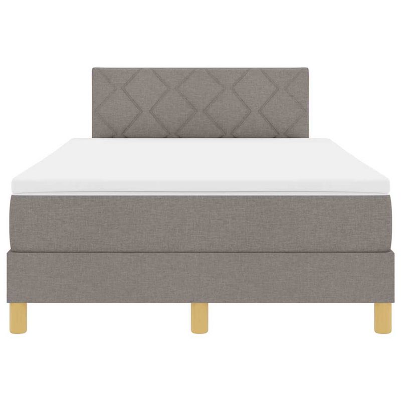 Casa si Gradina - Mobilier - Paturi si accesorii - Paturi - Pat cu tablie cu saltea & LED taupe 120x190 cm tesatura - Infinity.ro