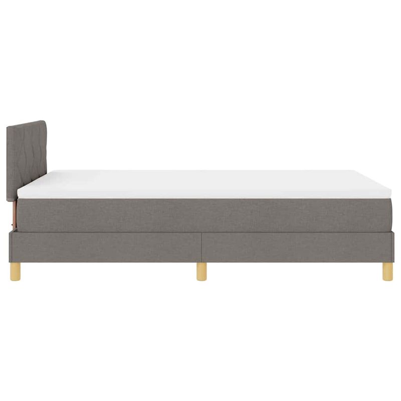 Casa si Gradina - Mobilier - Paturi si accesorii - Paturi - Pat cu tablie cu saltea & LED taupe 120x190 cm tesatura - Infinity.ro