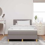 Casa si Gradina - Mobilier - Paturi si accesorii - Paturi - Pat cu arcuri cu saltea si LED taupe 120x190 cm tesatura - Infinity.ro