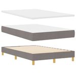 Casa si Gradina - Mobilier - Paturi si accesorii - Paturi - Pat cu arcuri cu saltea si LED taupe 120x190 cm tesatura - Infinity.ro