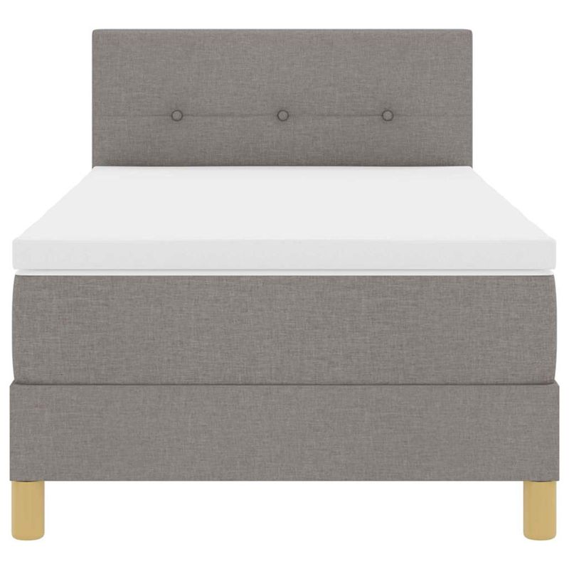 Casa si Gradina - Mobilier - Paturi si accesorii - Paturi - Pat cu arcuri cu saltea & LED gri taupe 80x200 cm tesatura - Infinity.ro