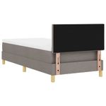 Casa si Gradina - Mobilier - Paturi si accesorii - Paturi - Pat cu arcuri cu saltea & LED gri taupe 80x200 cm tesatura - Infinity.ro