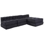 Casa si Gradina - Gradina si terasa - Mobilier exterior - Canapele si fotolii gradina - Fotolii puf modulare, 4 buc., antracit, textil - Infinity.ro