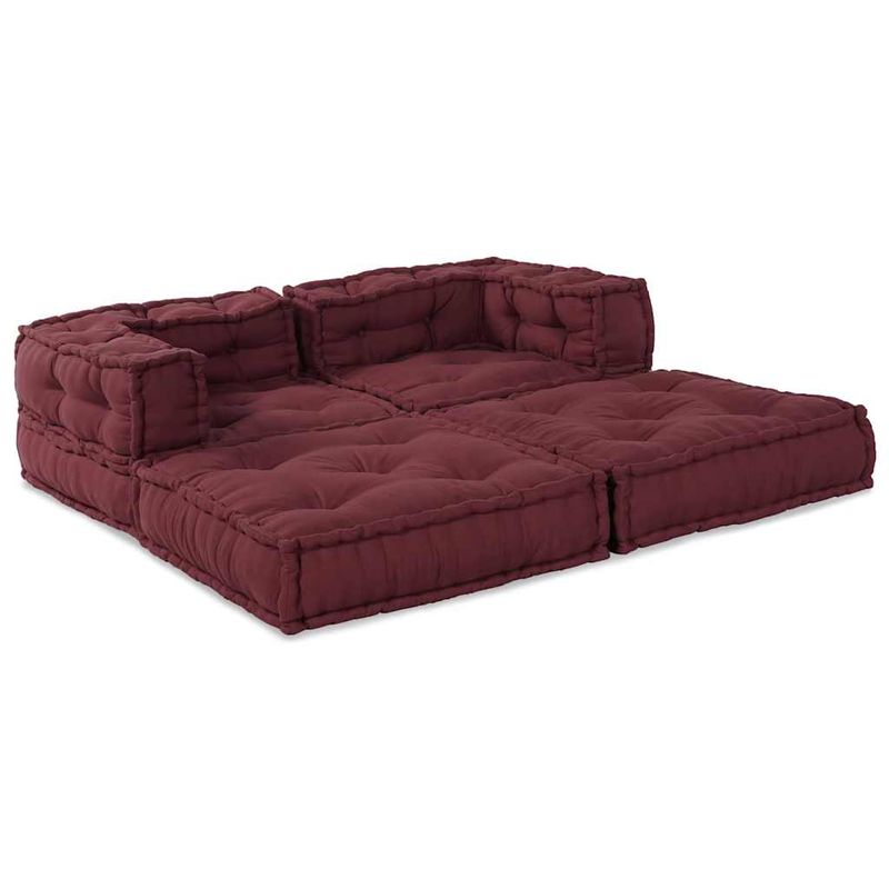Casa si Gradina - Gradina si terasa - Mobilier exterior - Canapele si fotolii gradina - Fotolii puf modulare, 2 buc., maro, textil - Infinity.ro