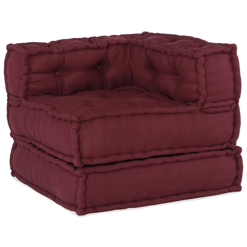 Casa si Gradina - Gradina si terasa - Mobilier exterior - Canapele si fotolii gradina - Fotolii puf modulare, 2 buc., maro, textil - Infinity.ro