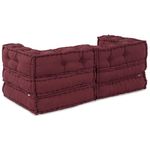 Casa si Gradina - Gradina si terasa - Mobilier exterior - Canapele si fotolii gradina - Fotolii puf modulare, 2 buc., maro, textil - Infinity.ro
