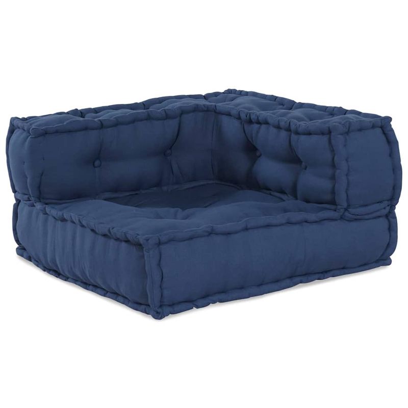 Casa si Gradina - Gradina si terasa - Mobilier exterior - Canapele si fotolii gradina - Fotolii puf modulare, 4 buc., indigo, textil - Infinity.ro