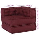 Casa si Gradina - Gradina si terasa - Mobilier exterior - Canapele si fotolii gradina - Fotolii puf modulare, 2 buc., maro, textil - Infinity.ro