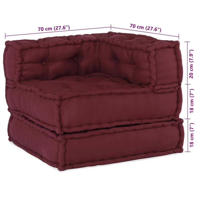 Casa si Gradina - Gradina si terasa - Mobilier exterior - Canapele si fotolii gradina - Fotolii puf modulare, 2 buc., maro, textil - Infinity.ro