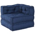 Casa si Gradina - Gradina si terasa - Mobilier exterior - Canapele si fotolii gradina - Fotolii puf modulare, 3 buc., indigo, textil - Infinity.ro