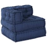 Casa si Gradina - Gradina si terasa - Mobilier exterior - Canapele si fotolii gradina - Fotolii puf modulare, 3 buc., indigo, textil - Infinity.ro