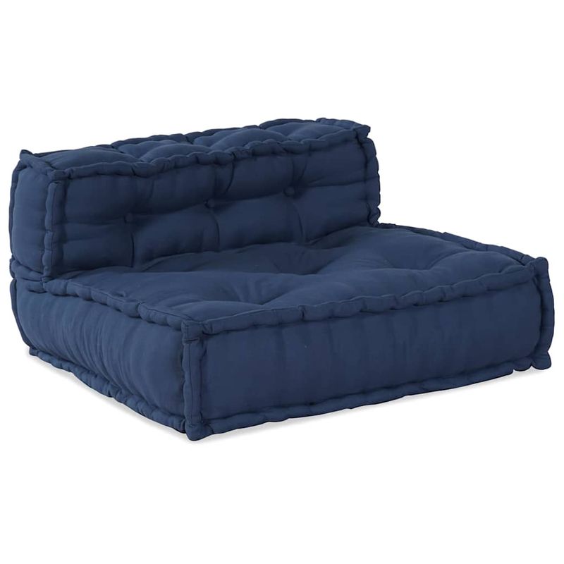 Casa si Gradina - Gradina si terasa - Mobilier exterior - Canapele si fotolii gradina - Fotolii puf modulare, 3 buc., indigo, textil - Infinity.ro