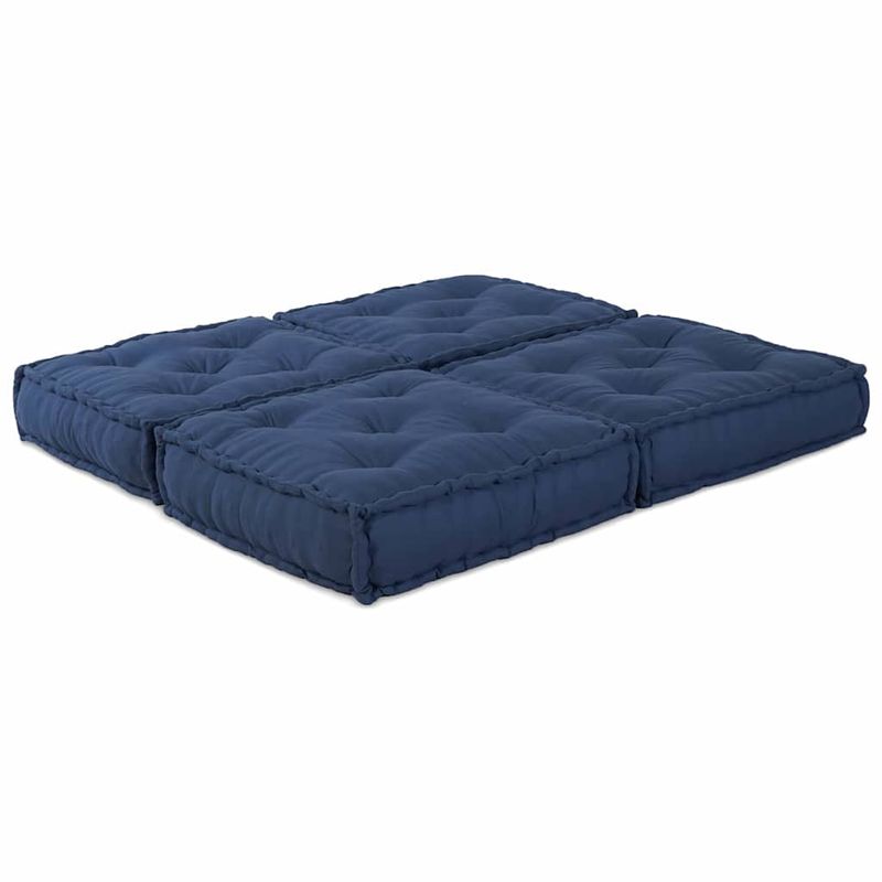 Casa si Gradina - Gradina si terasa - Mobilier exterior - Canapele si fotolii gradina - Fotolii puf modulare, 2 buc., indigo, textil - Infinity.ro