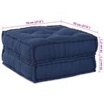 Casa si Gradina - Gradina si terasa - Mobilier exterior - Canapele si fotolii gradina - Fotolii puf modulare, 2 buc., indigo, textil - Infinity.ro