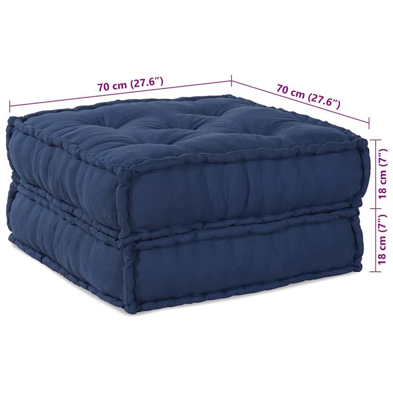 Casa si Gradina - Gradina si terasa - Mobilier exterior - Canapele si fotolii gradina - Fotolii puf modulare, 2 buc., indigo, textil - Infinity.ro
