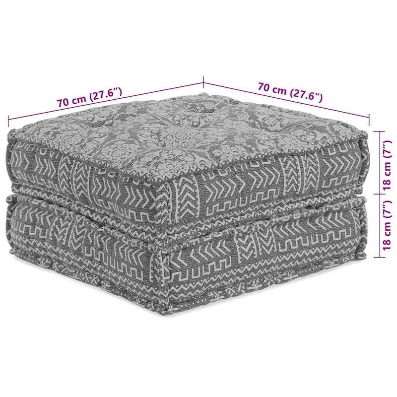 Casa si Gradina - Gradina si terasa - Mobilier exterior - Canapele si fotolii gradina - Canapea puf modulara 2 locuri, convertibila gri deschis textil - Infinity.ro