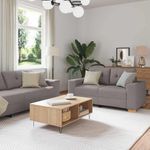 Casa si Gradina - Mobilier - Canapele si coltare - Canapele - Set canapea, 3 piese, perne taupe, textil - Infinity.ro