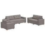 Casa si Gradina - Mobilier - Canapele si coltare - Canapele - Set canapea, 3 piese, perne taupe, textil - Infinity.ro