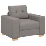 Casa si Gradina - Mobilier - Canapele si coltare - Canapele - Set canapea, 3 piese, perne taupe, textil - Infinity.ro