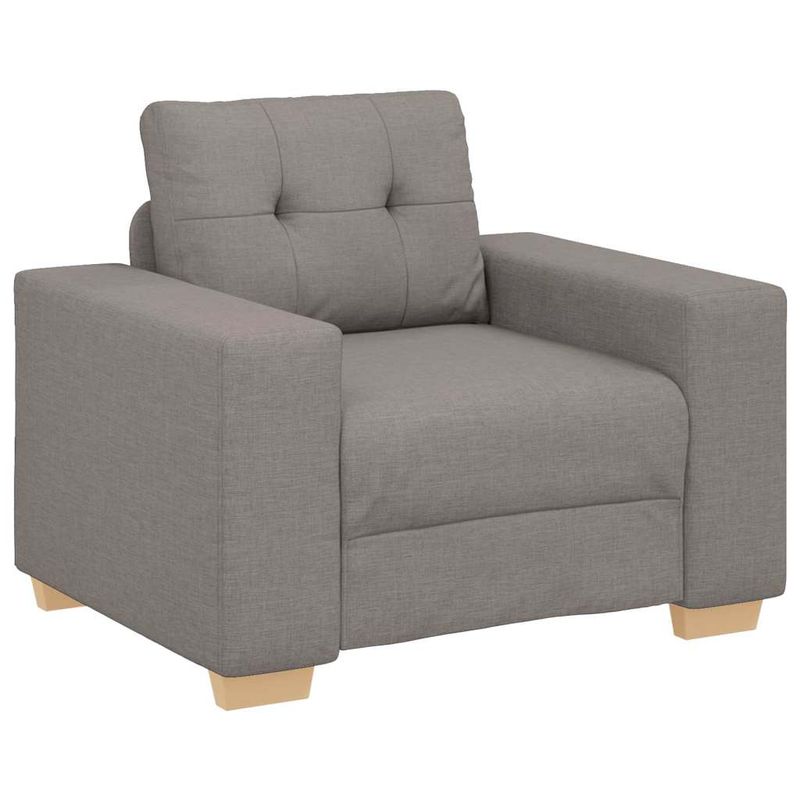 Casa si Gradina - Mobilier - Canapele si coltare - Canapele - Set canapea, 3 piese, perne taupe, textil - Infinity.ro