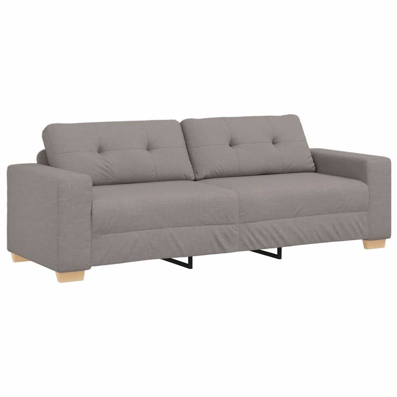 Casa si Gradina - Mobilier - Canapele si coltare - Canapele - Set canapea, 3 piese, perne taupe, textil - Infinity.ro