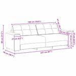 Casa si Gradina - Mobilier - Canapele si coltare - Canapele - Set canapea, 3 piese, perne taupe, textil - Infinity.ro
