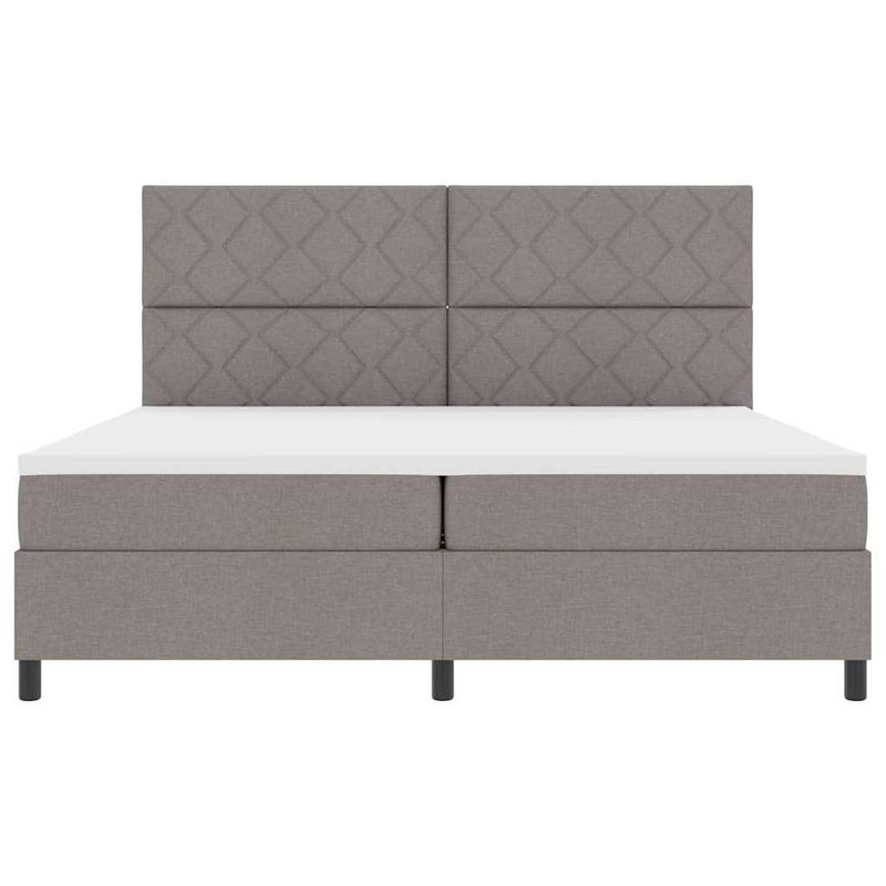 Casa si Gradina - Mobilier - Paturi si accesorii - Paturi - Pat cu saltea cu arcuri si LED-uri in taupe, 200 x 200 cm - Infinity.ro