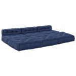 Casa si Gradina - Gradina si terasa - Mobilier exterior - Canapele si fotolii gradina - Fotolii puf modulare, 4 buc., indigo, textil - Infinity.ro