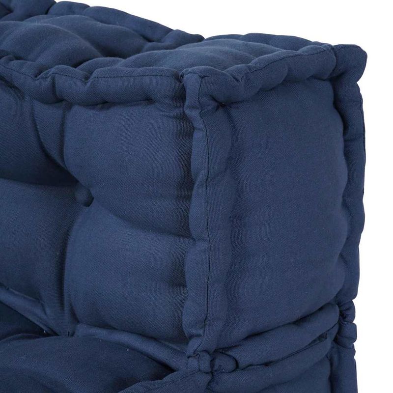 Casa si Gradina - Gradina si terasa - Mobilier exterior - Canapele si fotolii gradina - Fotolii puf modulare, 4 buc., indigo, textil - Infinity.ro