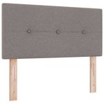 Casa si Gradina - Mobilier - Paturi si accesorii - Accesorii paturi - Tablie de pat cu LED Bej cu Butoane, Tapiserie, 80 cm - Infinity.ro
