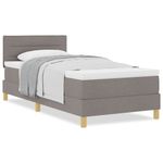 Casa si Gradina - Mobilier - Paturi si accesorii - Paturi - Pat cu arcuri cu saltea taupe 90x200 cm Tesatura - Infinity.ro