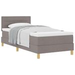Casa si Gradina - Mobilier - Paturi si accesorii - Paturi - Pat cu arcuri cu saltea taupe 90x200 cm Tesatura - Infinity.ro