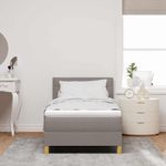 Casa si Gradina - Mobilier - Paturi si accesorii - Paturi - Pat cu arcuri cu saltea taupe 90x200 cm Tesatura - Infinity.ro