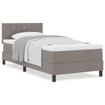 Casa si Gradina - Mobilier - Paturi si accesorii - Paturi - Pat cu Arcuri cu Saltea Gri 100x200 cm - Infinity.ro