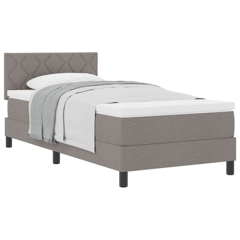 Casa si Gradina - Mobilier - Paturi si accesorii - Paturi - Pat cu Arcuri cu Saltea Gri 100x200 cm - Infinity.ro