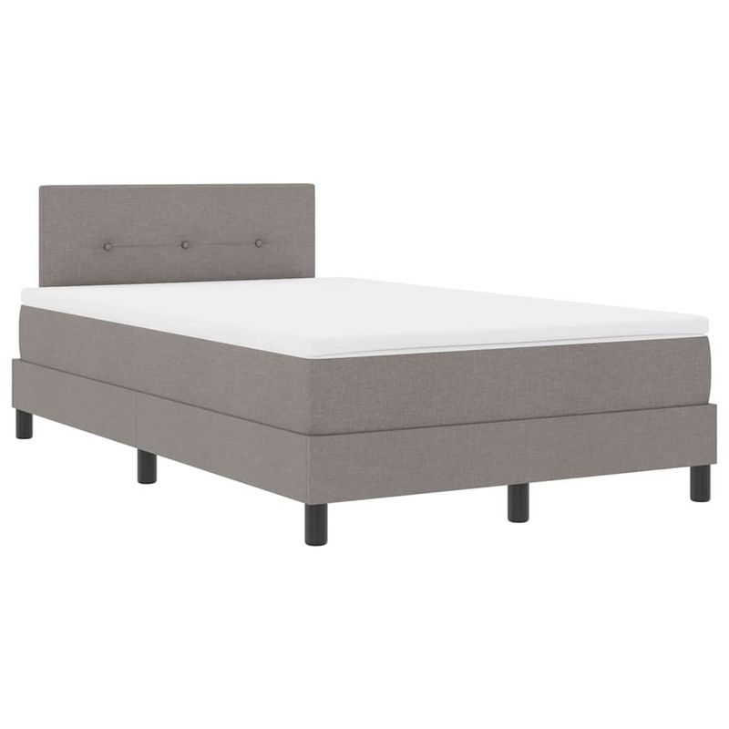 Casa si Gradina - Mobilier - Paturi si accesorii - Paturi - Pat Box Spring cu Saltea Taupe 120x190 cm Fabric - Infinity.ro