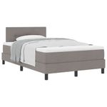 Casa si Gradina - Mobilier - Paturi si accesorii - Paturi - Pat Box Spring cu Saltea Taupe 120x190 cm Fabric - Infinity.ro