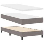 Casa si Gradina - Mobilier - Paturi si accesorii - Paturi - Pat cu Arcuri cu Saltea Gri 100x200 cm - Infinity.ro