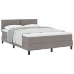 Casa si Gradina - Mobilier - Paturi si accesorii - Paturi - Pat cu saltea, Taupe, 140x190 cm, Material textil - Infinity.ro