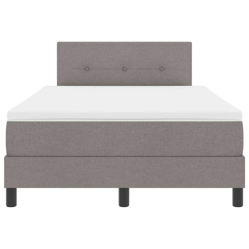Casa si Gradina - Mobilier - Paturi si accesorii - Paturi - Pat Box Spring cu Saltea Taupe 120x190 cm Fabric - Infinity.ro
