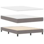 Casa si Gradina - Mobilier - Paturi si accesorii - Paturi - Pat cu saltea, Taupe, 140x190 cm, Material textil - Infinity.ro