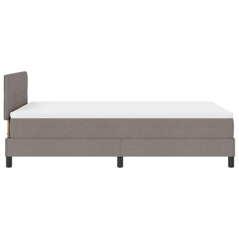 Casa si Gradina - Mobilier - Paturi si accesorii - Paturi - Pat Box Spring cu Saltea Taupe 120x190 cm Fabric - Infinity.ro