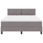Casa si Gradina - Mobilier - Paturi si accesorii - Paturi - Pat cu saltea, Taupe, 140x190 cm, Material textil - Infinity.ro