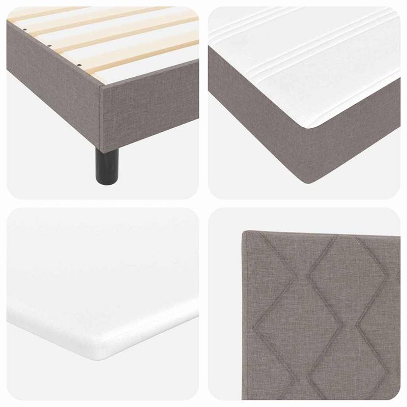 Casa si Gradina - Mobilier - Paturi si accesorii - Paturi - Pat cu Arcuri cu Saltea Gri 100x200 cm - Infinity.ro