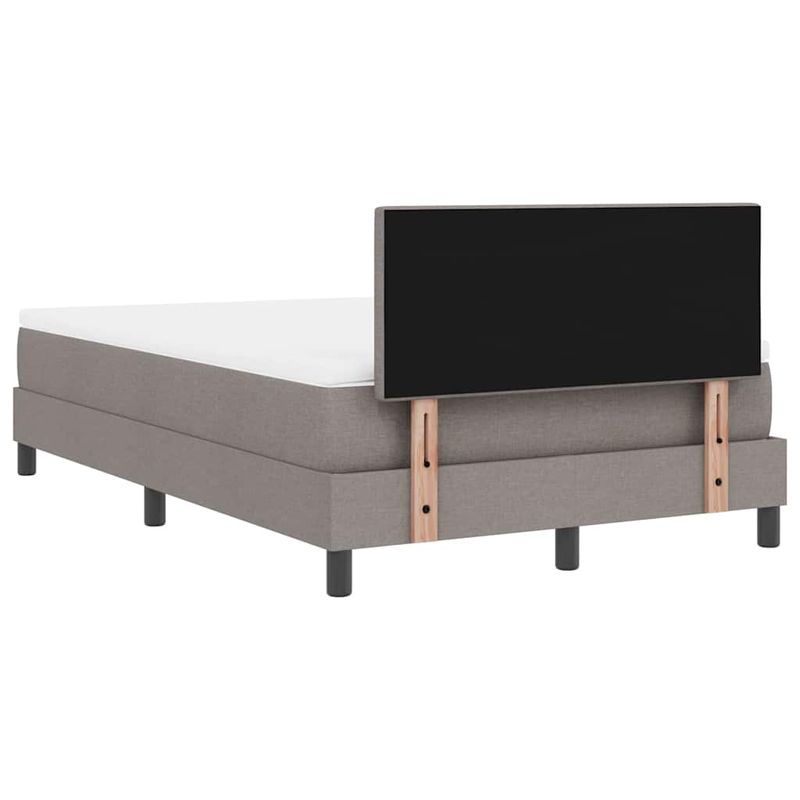 Casa si Gradina - Mobilier - Paturi si accesorii - Paturi - Pat Box Spring cu Saltea Taupe 120x190 cm Fabric - Infinity.ro