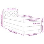 Casa si Gradina - Mobilier - Paturi si accesorii - Paturi - Pat cu Arcuri cu Saltea Gri 100x200 cm - Infinity.ro