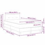 Casa si Gradina - Mobilier - Paturi si accesorii - Paturi - Pat Box Spring cu Saltea Taupe 120x190 cm Fabric - Infinity.ro