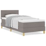 Casa si Gradina - Mobilier - Paturi si accesorii - Paturi - Pat cu arcuri cu saltea gri taupe 80x200 cm tesatura - Infinity.ro